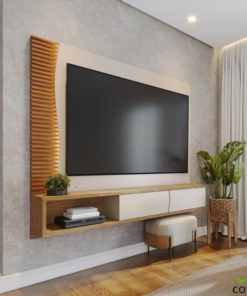 Home Suspenso Egeu Larg. 1.79m Off/Freijó para TV até 65" - Colibri