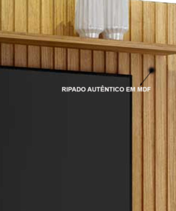 Home Suspenso Maceió TV até 75" Ripado Larg. 1.82m Cinamomo/Off White - Valdemoveis - Imagem 3