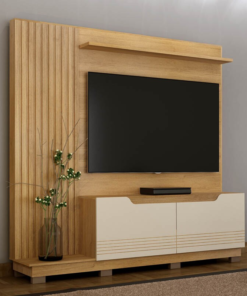 Home Santiago Ripado TV até 80 Polegadas larg. 2.00m Cinamomo/Off White - Valdemoveis