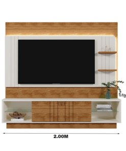 Home Guaíba com Detalhes Frisado Off-Amêndoa Larg. 2.00m - Mobler - Imagem 3