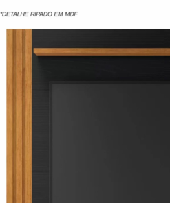 Home Bálsamo Larg. 1.50m Cinamomo/Preto C/ Detalhe Ripado TV até 65" - JCM - Imagem 3