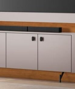 Home Dominus Candian Larg. 1.82m Cinamomo/Off White C/Detalhe Ripado e Luminárias em LED - JCM - Imagem 3