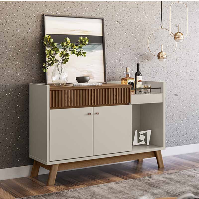 Buffet Lucca com 2 Portas e 1 Gaveta Freijó/Off White Linea Brasil