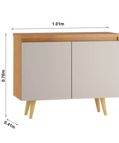 Alternative view of Buffet Uno com 2 Portas larg. 1.01m Mel/Off White Viero