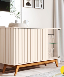 Buffet Açai Luxo Ripado com 3 Portas larg. 1.36m Off JB Bechara
