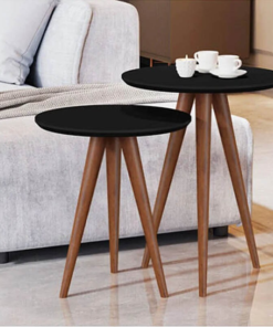 Conjunto Mesa de Apoio 8003 Luxo Preto JB Bechara