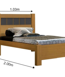 Cama Solteiro Primícia Cinamomo/Grafite 100% MDF Larg. 1.03m - D Doro - Imagem 2