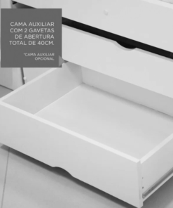 Alternative view of Cama Auxiliar Solteiro 2 Gavetas Cinamomo D Doro
