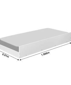 Cama Solteiro Primícia Branco 100% MDF D Doro + Cama Auxiliar Barcelona Branco Tebarrot - Imagem 3