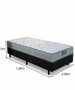 Alternative view of UniBox Solteiro Supreme Natural D28 88x188x53 Cinza - Gazin