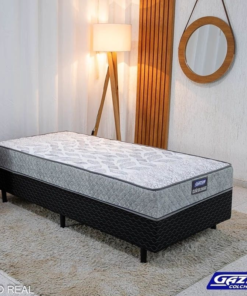 UniBox Solteiro Supreme Natural D28 88x188x53 Cinza - Gazin