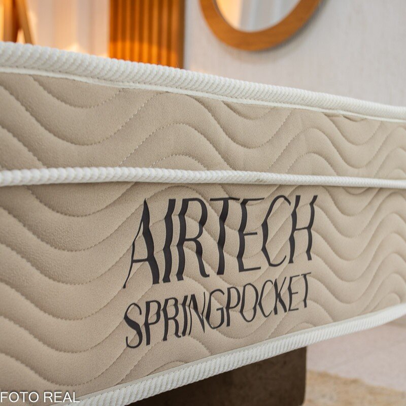 Colchão Solteiro Airtech Springpocket Molas Ensacadas 88x188x25 - Ortobom - Imagem 2