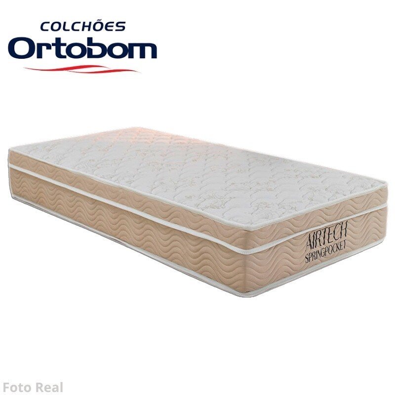 Box Solt. Sued Marrom Nosso Sonho + Colchão Solt. Airtech Springpocket 88x188x62 Molas Ensacadas - Ortobom - Imagem 2