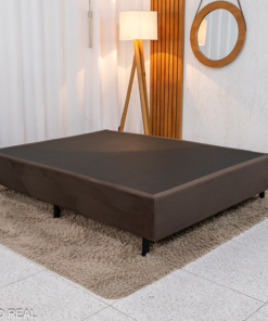 Box Casal Sued Marrom 138x188x37 - Ortobel