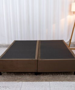 Box Queen Bipartida 158x198x37 Sued Marrom - Ortobel - Imagem 2