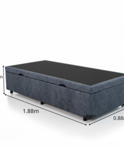 Box Baú Solteiro Prime Confort 88x188x45 Linho Petróleo Blindado - Issacar - Imagem 2