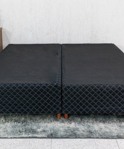Box Queen Madrid Euro Preto 158x198x37 UmaFlex - Imagem 2