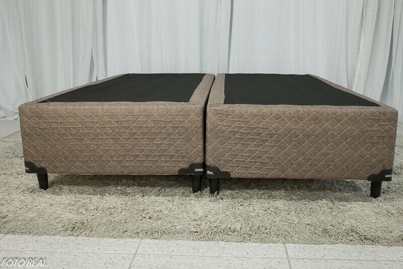 Box Queen Bipartida Coimbra 158x198x43 Marrom Umaflex - Imagem 2