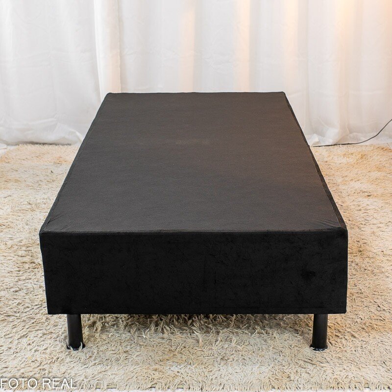 Box Solteiro Sued Preto 88x188x37 - Nosso Sonho - Imagem 2