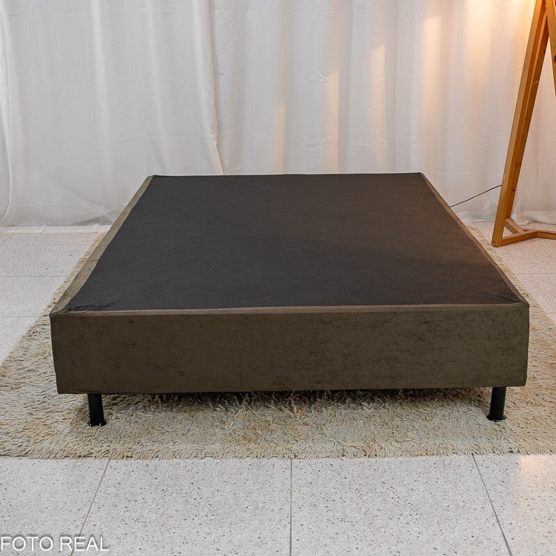 Box Casal Sued Marrom 138x188x37 - Nosso Sonho - Imagem 2