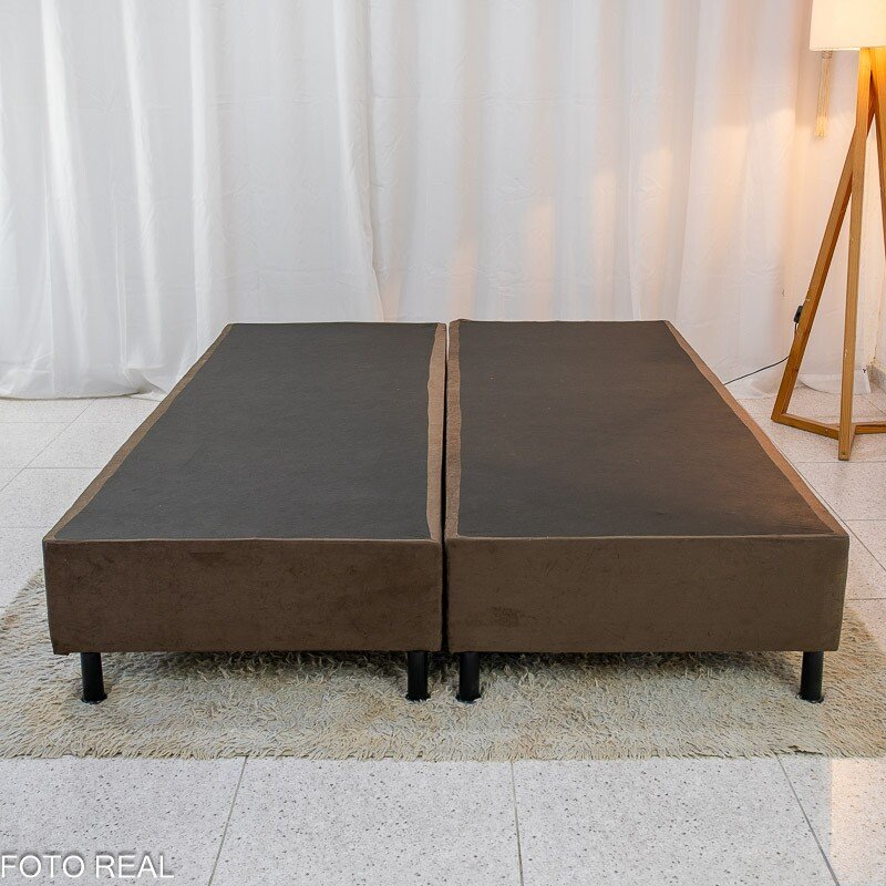 Box Queen Sued Marrom 158x198x37 - Nosso Sonho - Imagem 2