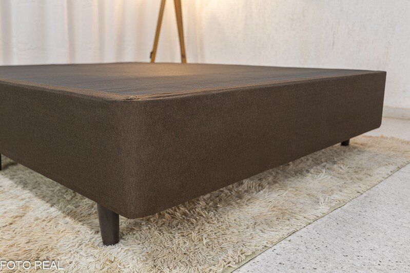 Box Casal Classic Sued Marrom 138x188x40 - Anjos - Imagem 3