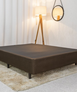 Box Casal Classic Sued Marrom 138x188x40 - Anjos