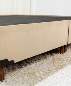 Base Box Queen Bipartida Zeus 162x200x38 Sued Capuccino SE - Imagem 3