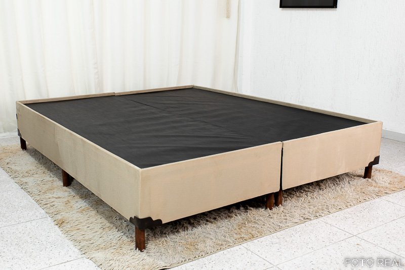 Base Box Queen Bipartida Zeus 162x200x38 Sued Capuccino SE