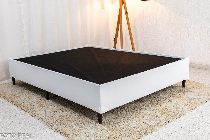 Base Box Casal Zeus 142x190x38 Korino Branco SE