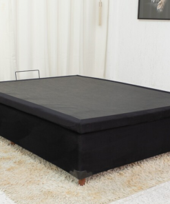 Alternative view of Base Box Baú Casal Prime 138x188x43 Sued Preto SE