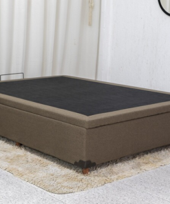 Alternative view of Base Box Baú Casal Prime 138x188x43 Linho Marrom SE Movelaria