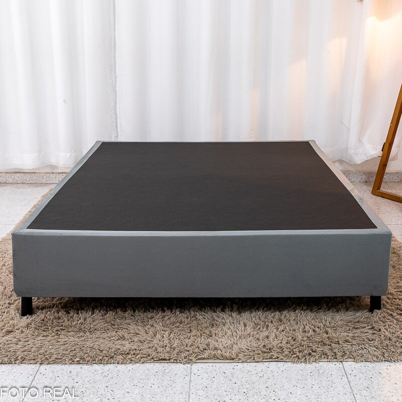 Box Casal Sued Cinza 138x188x37 - Ortobel - Imagem 2
