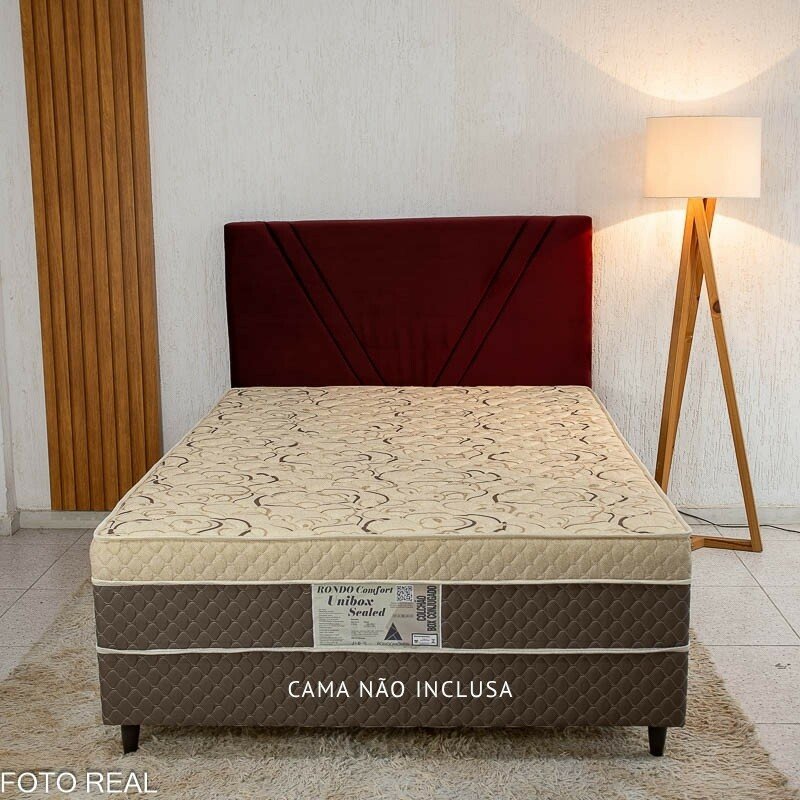 Cabeceira Casal Jade Veludo Bordô Larg. 1.40m - Imagem 2