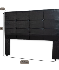 Cabeceira Queen 1.60 Eslovênia Korino Preto - Imagem 2