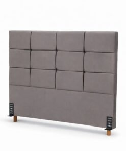 Cabeceira Casal Itália Veludo Cinza Larg. 1.40m