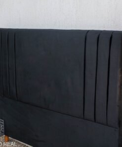 Cabeceira Casal Portinari Veludo Preto Larg. 1.40m - Imagem 2