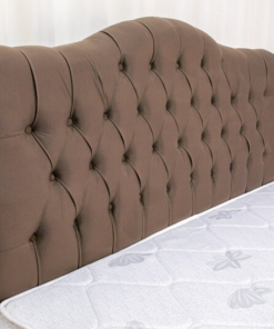 Cabeceira Queen Berlim Veludo Marrom Larg. 1.60m - Imagem 2
