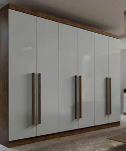 Guarda-Roupa Casal Da Vinci Plus 6 portas 6 Gavetas Ypê/Off White MDF Larg. 2.75m D Doro