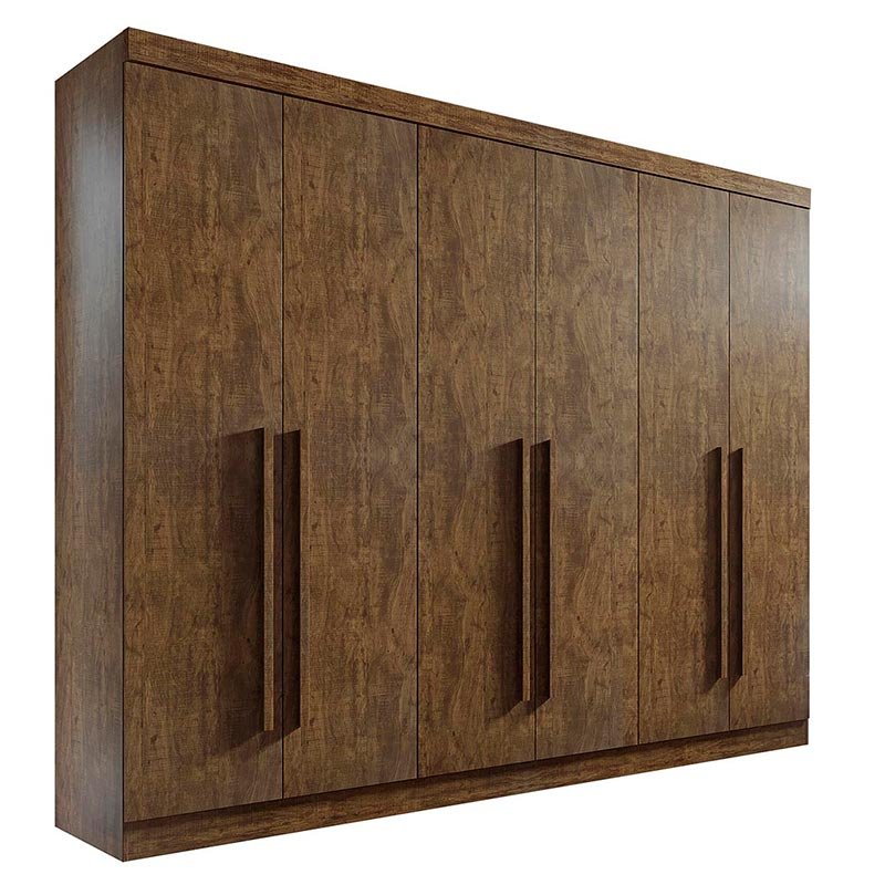 Guarda-Roupa Casal Da Vinci Plus 6 portas 6 Gavetas Ypê MDF Larg. 2.75m D Doro - Imagem 3