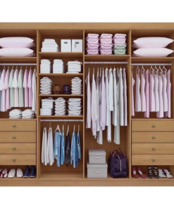 Alternative view of Roupeiro Casal Daymond Cinamomo/Off 8 Portas 8 Gavetas 100% MDF Larg. 2.75m - D Doro