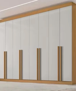 Roupeiro Casal Daymond Cinamomo/Off 8 Portas 8 Gavetas 100% MDF Larg. 2.75m - D Doro