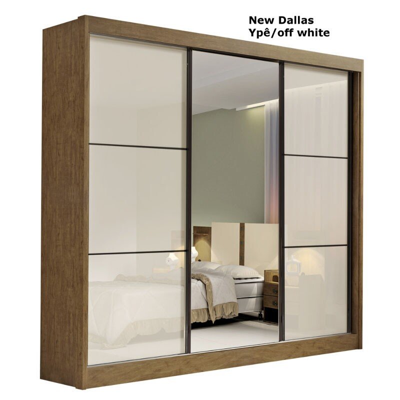 Guarda-Roupa Casal New Dallas Ypê/Off White MDF D Doro