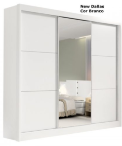 Guarda-Roupa Casal New Dallas Branco MDF D Doro