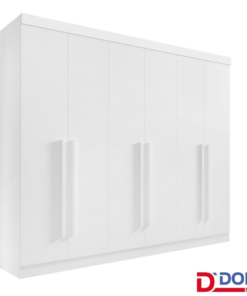 Guarda-roupa Casal Da Vinci Plus Branco 6 Portas 6 Gavetas 100% MDF Larg. 2.75m - D Doro
