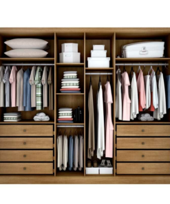 Alternative view of Guarda-Roupa Casal c/Espelho 6 Pts 8 Gav. Robust Plus MDF Cumaru Larg. 2.76m Novo Horizonte