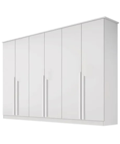 Guarda-roupa Casal Bianca 6 Portas Larg. 2.30m 100% MDF Branco - Bianchi - Imagem 3