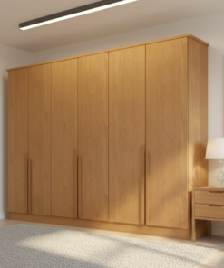 Guarda-roupa Casal Bianca 6 Portas Larg. 2.30m 100% MDF Nature - Bianchi