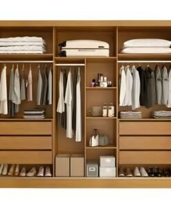 Alternative view of Guarda-roupa Casal Alvorada 6 Portas Larg. 2.70m 100% MDF Nature - Bianchi