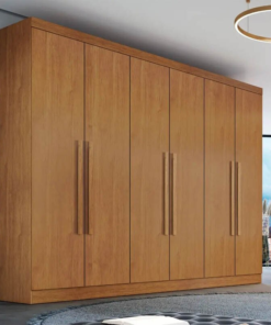 Roupeiro Casal Genova Nature 6 Portas 6 Gavetas 100% MDF Larg. 2.70m - Bianchi